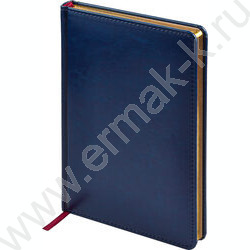 Ежедневник н/дат А5 136л Sidney Nebraska синий/золотой обрез,ляссе,линейка | Фото 1