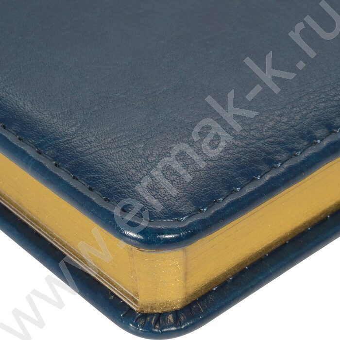 Ежедневник н/дат А5 136л Sidney Nebraska синий/золотой обрез,ляссе,линейка | Фото 3