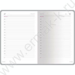 Ежедневник н/дат А5 136л Sidney Nebraska синий/серебр. обрез,ляссе,линейка | Фото 2