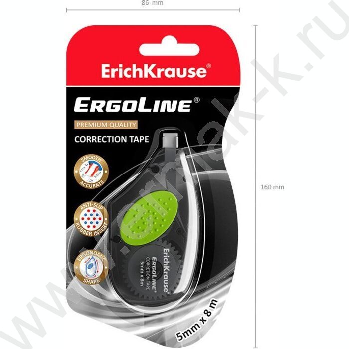 Корректирующая лента 5мм* 8м "ErgoLine®" с резиновой вставкой /блистер | Фото 5
