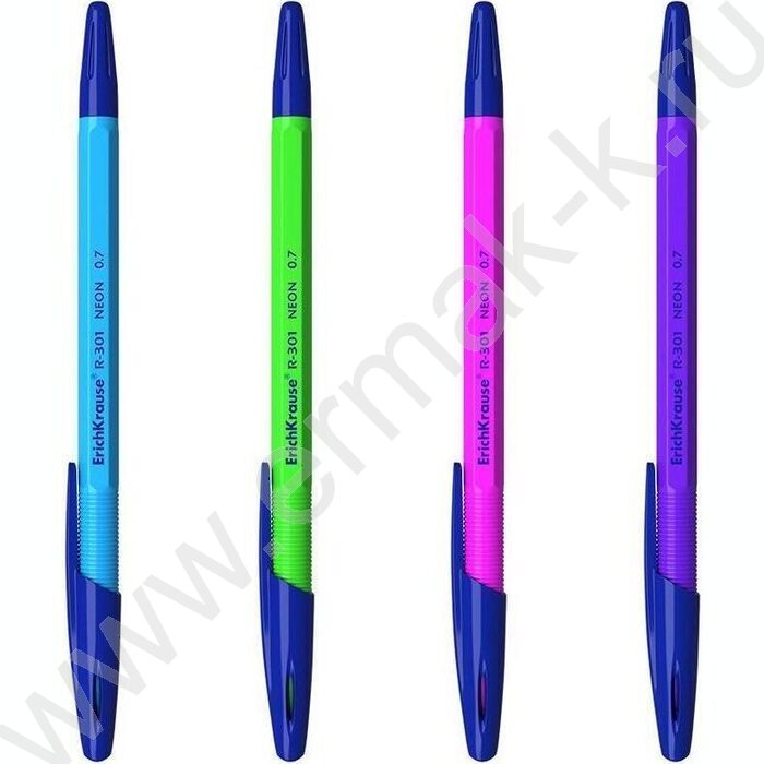 Ручка шар R-301 Stick Neon 0,7мм, синяя | Фото 1