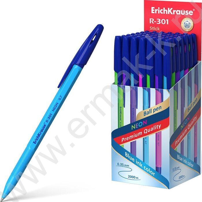 Ручка шар R-301 Stick Neon 0,7мм, синяя | Фото 3