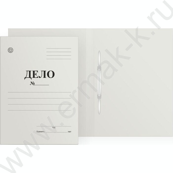 Скоросшиватель A4 картон белый 220г/м² пробитый | Фото 1