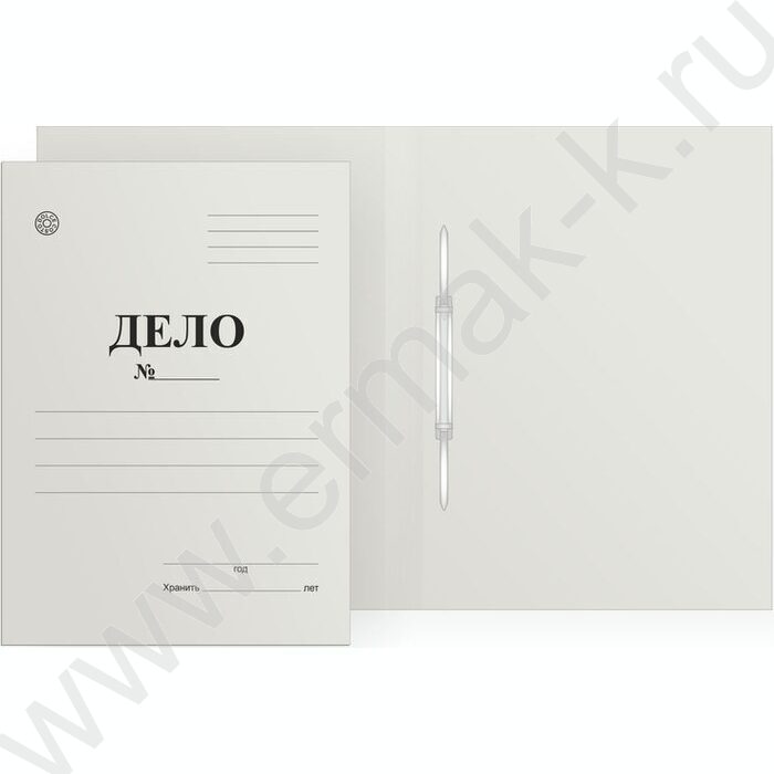 Скоросшиватель A4 картон белый 280г/м² пробитый | Фото 1