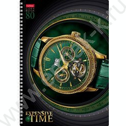 Тетрадь  80л А4 клетка/спираль "Time" /мат.ламин. 3D фольга,3D лак/ ассорти | Фото 2