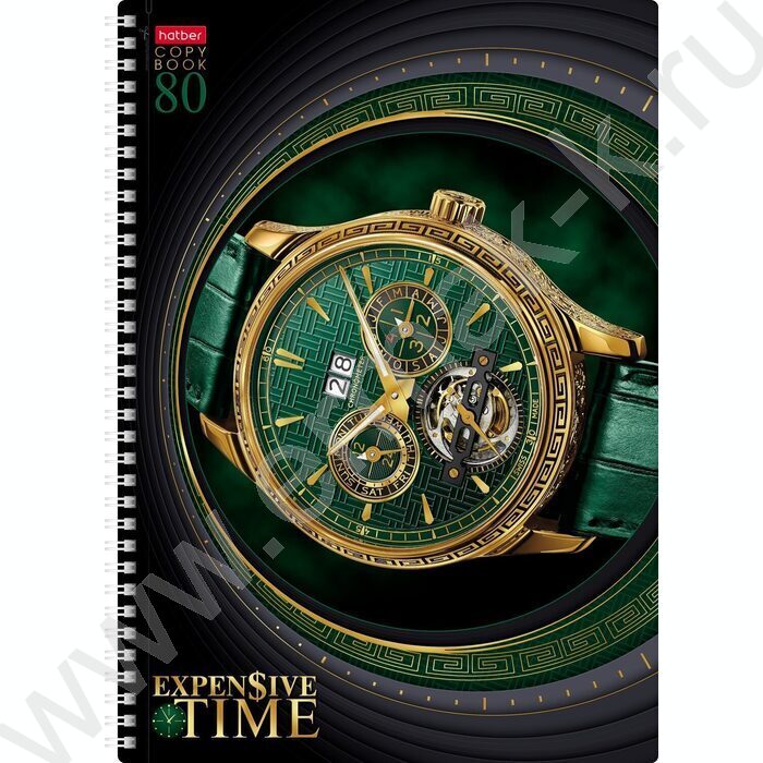 Тетрадь  80л А4 клетка/спираль "Time" /мат.ламин. 3D фольга,3D лак/ ассорти | Фото 2