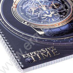 Тетрадь  80л А4 клетка/спираль "Time" /мат.ламин. 3D фольга,3D лак/ ассорти | Фото 3