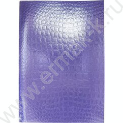 Тетрадь  96л А4 клетка "Бум/винил" METALLIC тиснение CROCO Фиолетовый | Фото 1