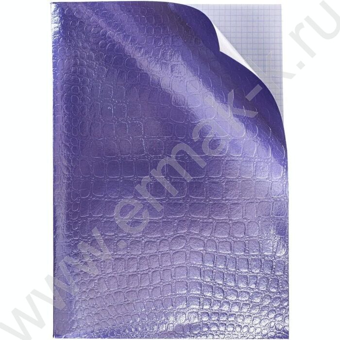 Тетрадь  96л А4 клетка "Бум/винил" METALLIC тиснение CROCO Фиолетовый | Фото 2