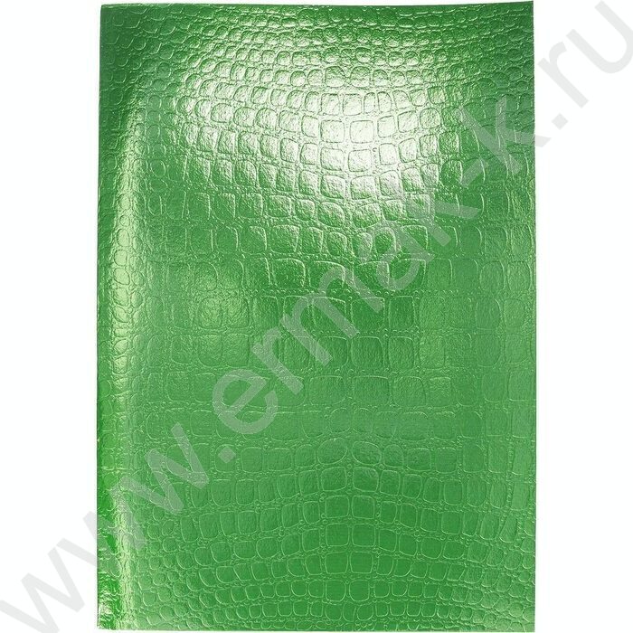 Тетрадь  96л А4 клетка "Бум/винил" METALLIC тиснение CROCO Зелёный | Фото 1