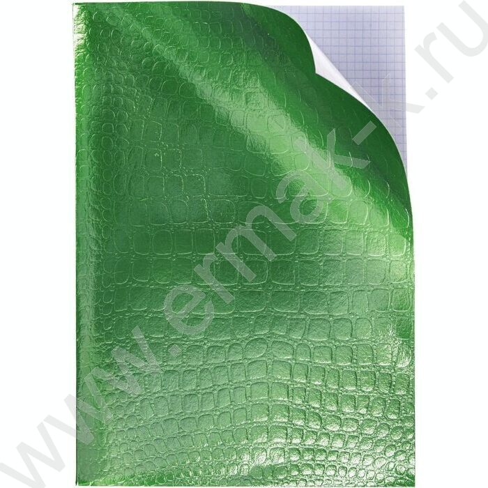 Тетрадь  96л А4 клетка "Бум/винил" METALLIC тиснение CROCO Зелёный | Фото 2