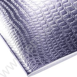 Тетрадь  48л клетка "Бум/винил" METALLIC тиснение CROCO коричневый | Фото 4