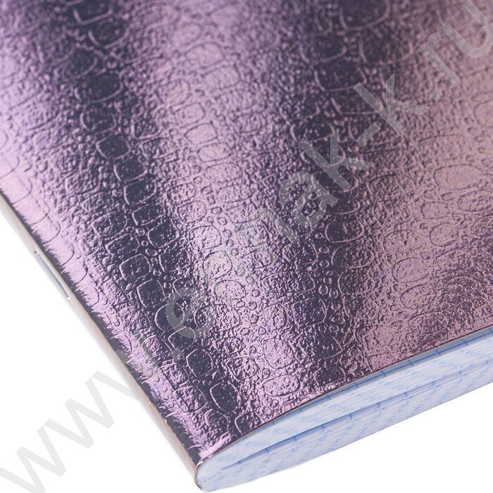 Тетрадь  96л клетка "Бум/винил" METALLIC тиснение CROCO коричневый | Фото 3
