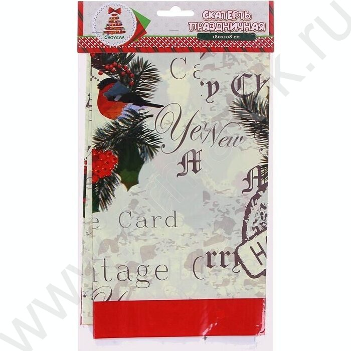 Скатерть 180*108 Праздничная дизайн 4 полиэтилен | Фото 2