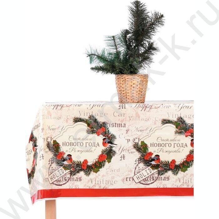 Скатерть 180*108 Праздничная дизайн 4 полиэтилен | Фото 3