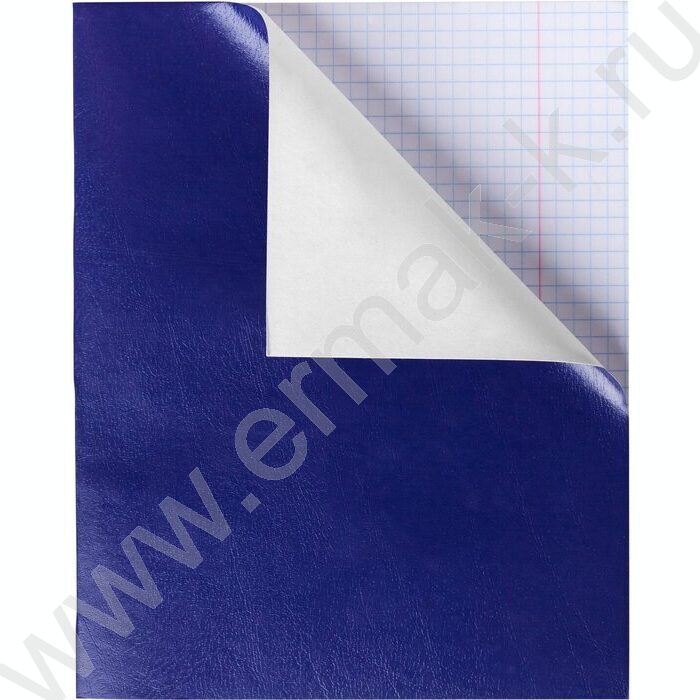 Тетрадь  48л клетка "Бум/винил" синий | Фото 1