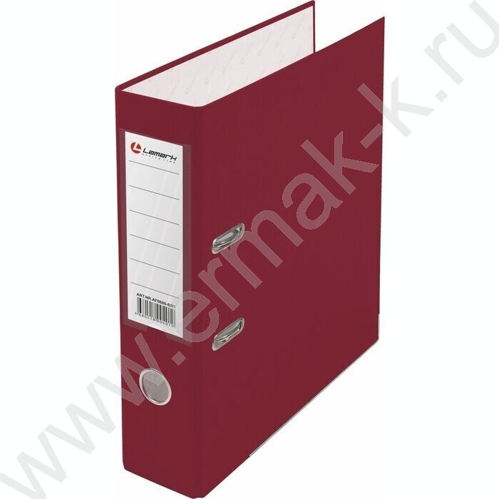 Файл 80мм PP собранный метал.окантовка бордовый с карманом | Фото 1