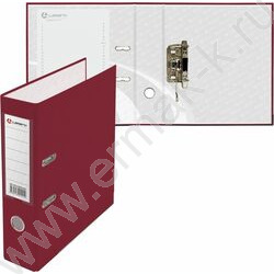 Файл 80мм PP собранный метал.окантовка бордовый с карманом | Фото 2