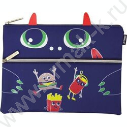 Папка д/тетрадей А4 33x24см "Monster" искусственная кожа soft touch, на молнии | Фото 1