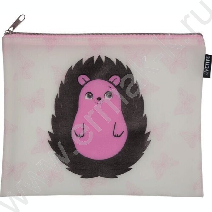 Папка д/тетрадей A5 24,5x20см "Cute Hedgehog" силикон, на молнии | Фото 1