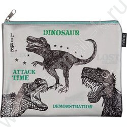 Папка д/тетрадей A5 24,5x20см "Lost Island" серебристая искусственная кожа, на молнии | Фото 1