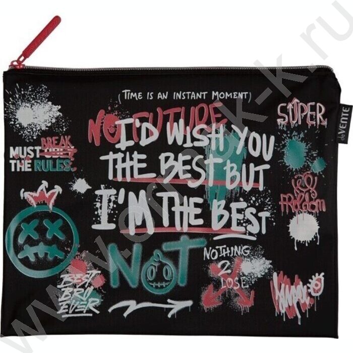 Папка д/тетрадей A5 24,5x20см "NOT" силикон, на молнии | Фото 1