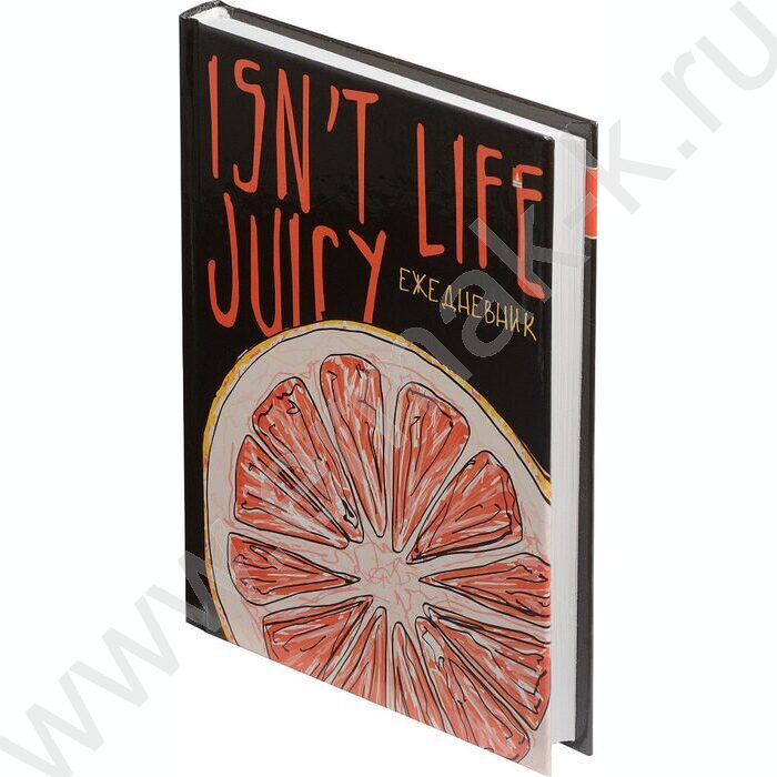 Ежедневник н/дат А6 Juicy Life.Грейпфрут глянец/клетка | Фото 1