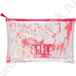 Папка-конверт на молнии A4 (330*220мм) "Glitter Dream" /прозр. ПВХ с печатью и конфетти /ассорти | Фото 1