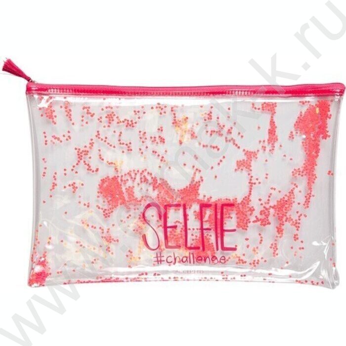 Папка-конверт на молнии A4 (330*220мм) "Glitter Dream" /прозр. ПВХ с печатью и конфетти /ассорти | Фото 1