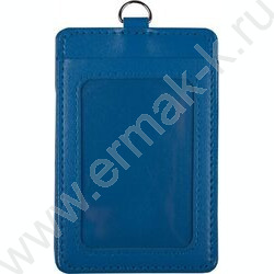 Бейдж вертикальный 100*60мм "Classic" иск. кожа /металл. полукольцо для крепления /ассорти | Фото 4