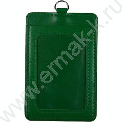 Бейдж вертикальный 100*60мм "Classic" иск. кожа /металл. полукольцо для крепления /ассорти | Фото 5