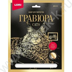 Набор д/творчества Гравюра большая Мейн-кун с эффектом золота | Фото 2