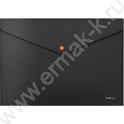 Папка-конверт на кнопке А4 Matt Accent черная с неоновой кнопкой /цвет кнопки ассорти | Фото 4