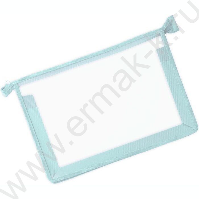 Папка д/тетрадей А4 пластик молния сверху мятная б/цв | Фото 1