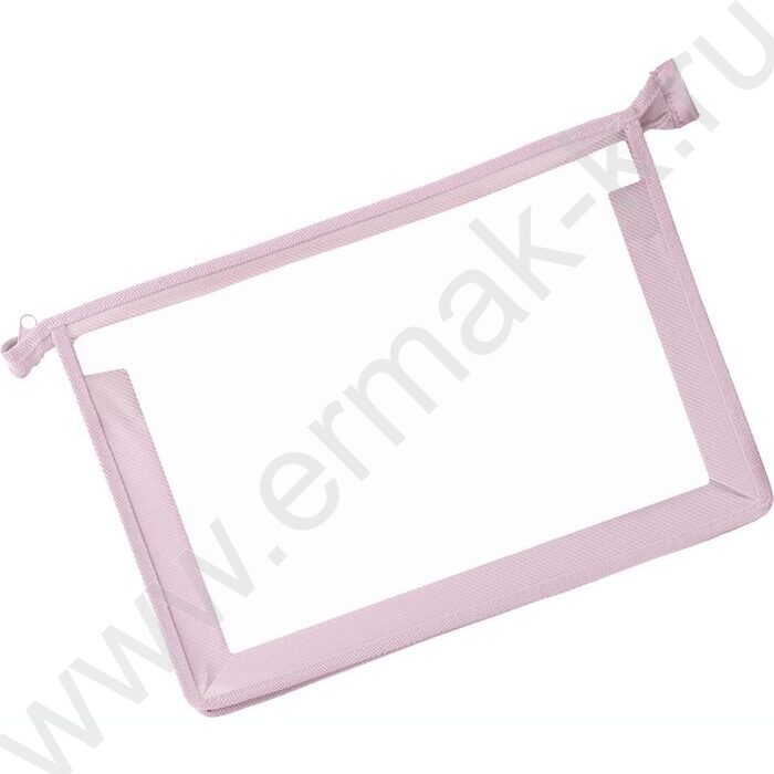 Папка д/тетрадей А4 пластик молния сверху розовая б/цв | Фото 1