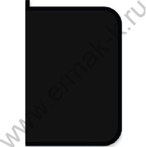 Папка д/тетрадей А4 цветной пластик молния вокруг /черная