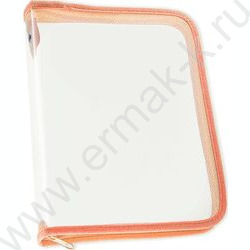 Папка д/тетрадей А5 пластик молния вокруг прозр. пластик персиковая б/цв | Фото 1