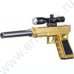 Ручка шар на масл.основе синяя Пистолет/цв.корпус колпачок выполнен в форме пистолета с прицелом | Фото 1