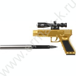 Ручка шар на масл.основе синяя Пистолет/цв.корпус колпачок выполнен в форме пистолета с прицелом | Фото 2