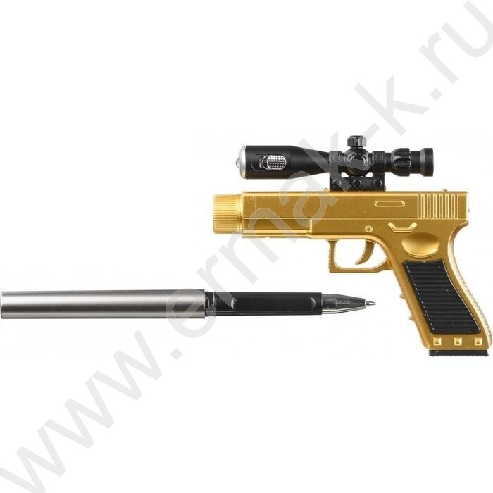 Ручка шар на масл.основе синяя Пистолет/цв.корпус колпачок выполнен в форме пистолета с прицелом | Фото 2