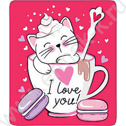 Магнит Котик в кружке | Фото 1