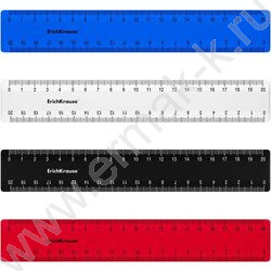 Линейка пл 20см Classic, непрозрачная /ассорти /коробка-дисплей | Фото 1