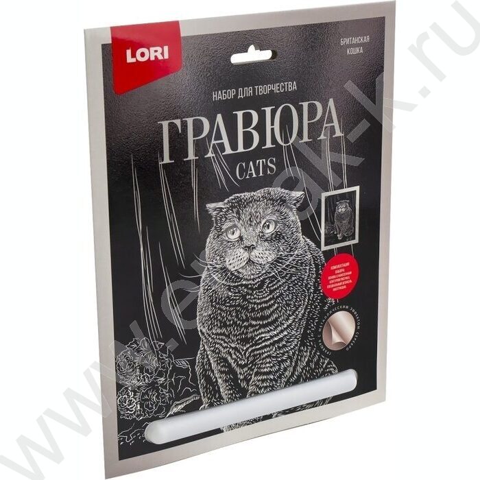 Набор д/творчества Гравюра серебро Британская кошка | Фото 1