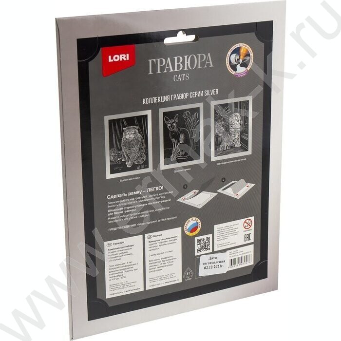 Набор д/творчества Гравюра серебро Британская кошка | Фото 6
