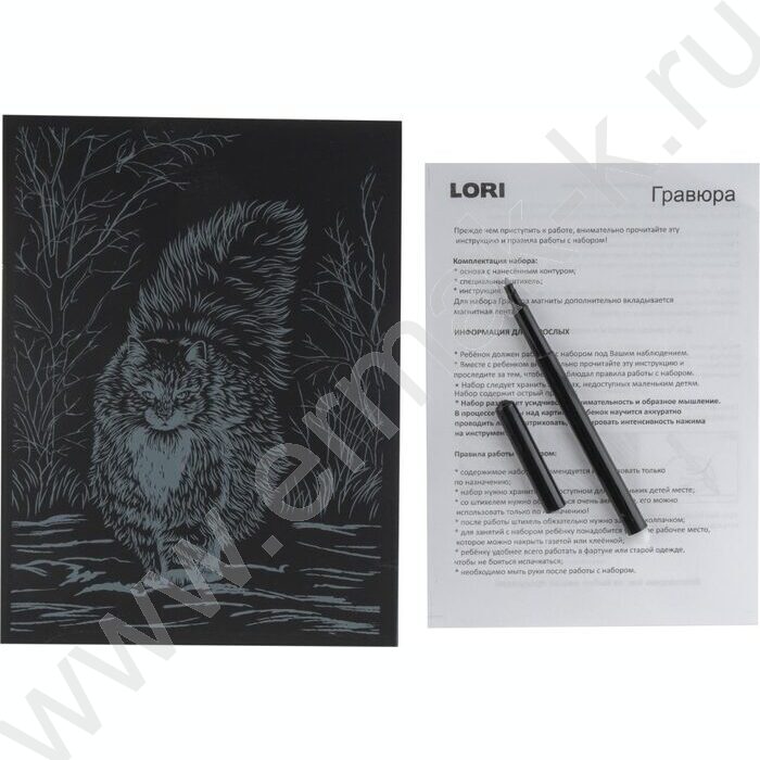 Набор д/творчества Гравюра золото Сибирский кот | Фото 2