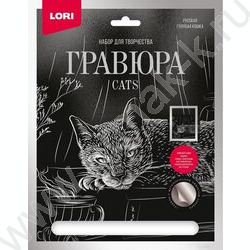 Набор д/творчества Гравюра серебро Русская голубая кошка | Фото 2