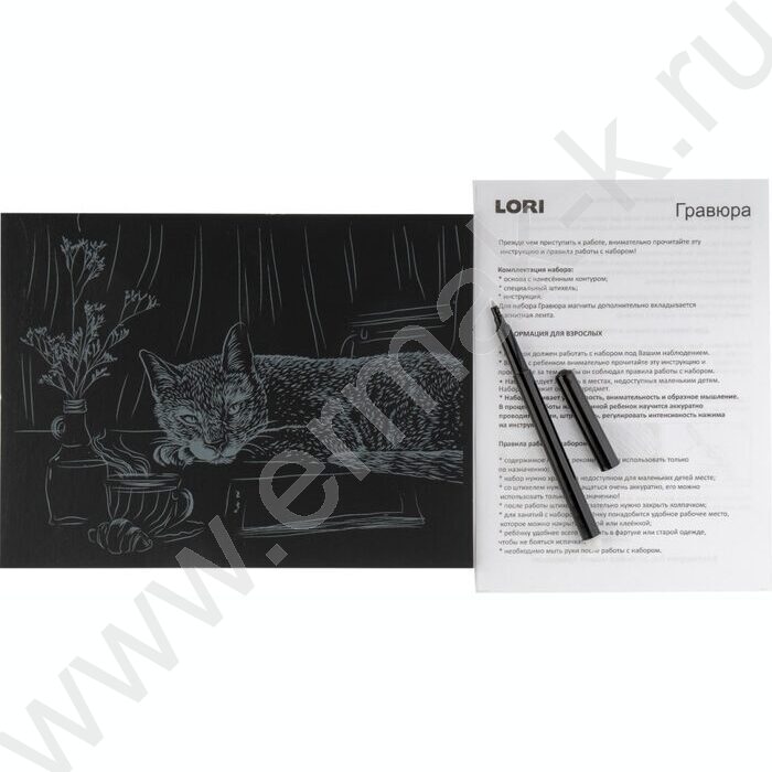 Набор д/творчества Гравюра серебро Русская голубая кошка | Фото 4