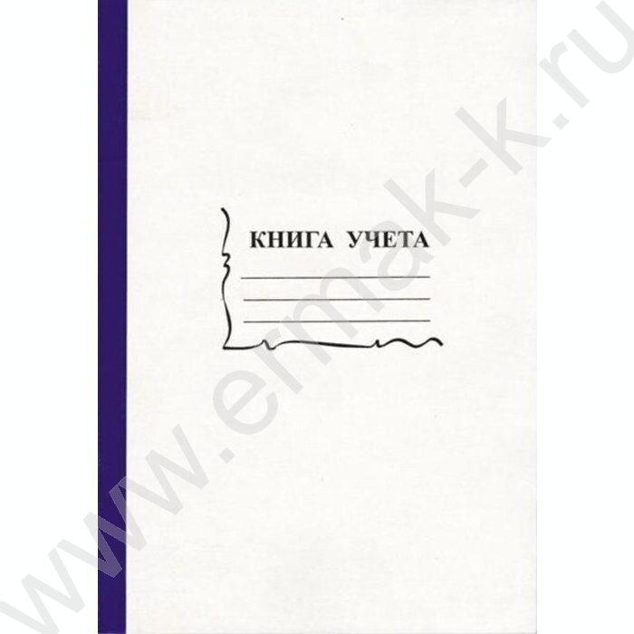 Книга Учёта бухгалтерская А4 96л клетка /тв.обл. из картона + корешок б/вин | Фото 1