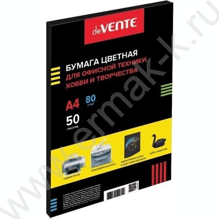 Бумага А4  80г/мкв  50л "deVENTE" интенсив черный | Фото 1