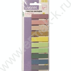 Набор самокл. этикеток-закладок 12*45мм /20л*10 пастель. цветов "Pastel" /пласт. блистер | Фото 1